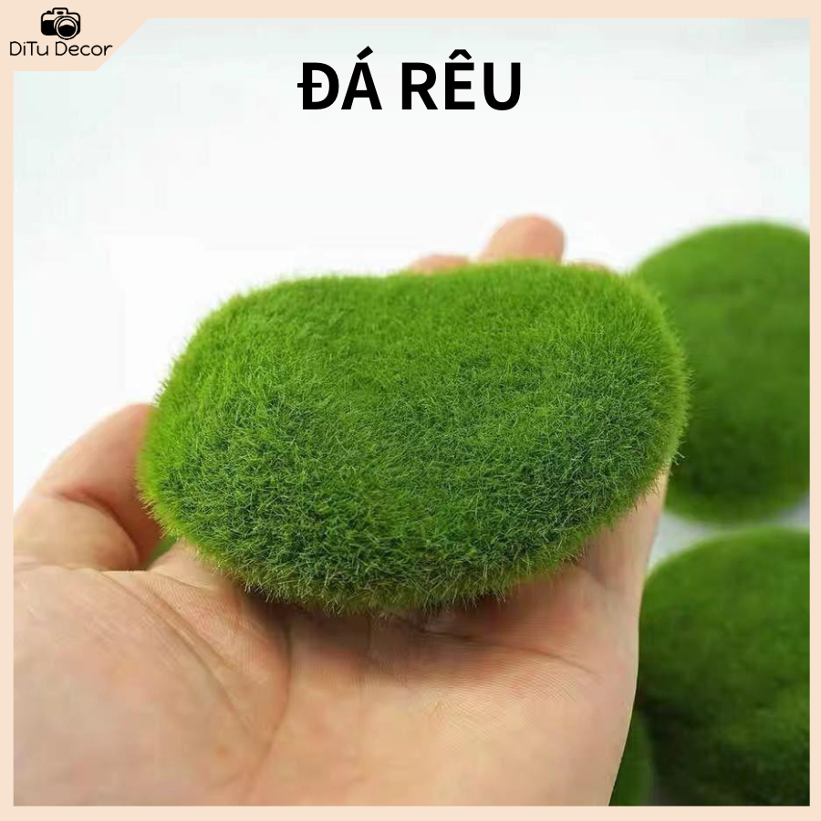 Rêu giả, đá rêu mô hình cây xanh chụp ảnh, decor tiểu cảnh | Shopee ...