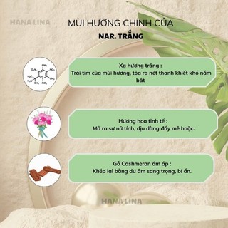 Nước hoa nữ Nar Trắng shop hana lina (chai chiết 10ml)  Nước hoa nữ thơm lâu, ngọt nhẹ, chuẩn gu phái đẹp hiện đại