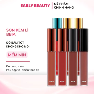 Son kem lì BBia Last Velvet Lip Tint mịn mượt, độ bám tốt, không khô môi 5g - Early Beauty