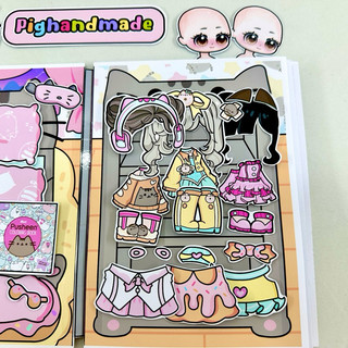 Đồ chơi bóc dán nhà Mèo Pusheen - Búp bê giấy Gacha