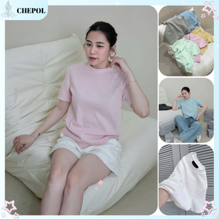 Áo Thun Nữ Trơn CHEPOL Cao Cấp, Áo Phông Local Brand Basic Form Oversized Cổ Tròn, Tay Ngắn có bigsize 120kg