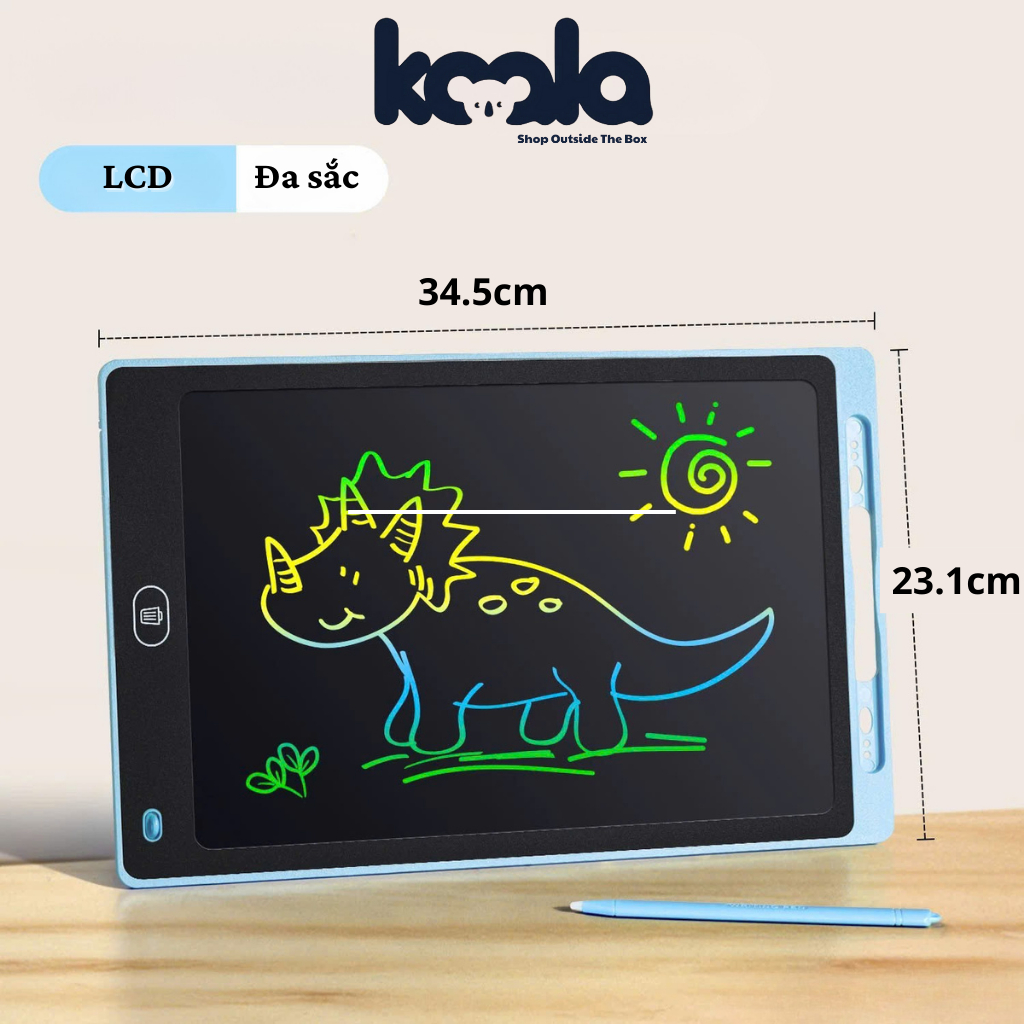 Bảng viết tự xóa KOALA m n hình LCD thông minh, bảng vẽ cho bé bảo và thị lực, phát triển não b