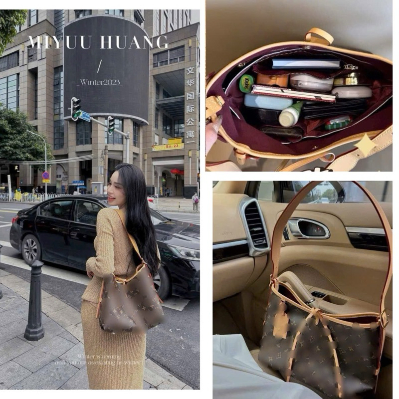 Túi xách carry shopping TẶNG KÈM VÍ sang chảnh size 25-33 TAG KIM LOẠI đi làm đi chơi