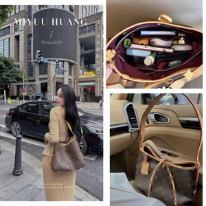 Túi xách carry shopping TẶNG KÈM VÍ sang chảnh size 25-33 TAG KIM LOẠI đi làm đi chơi
