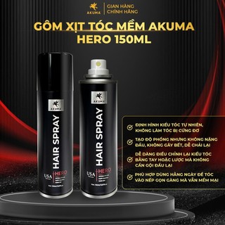 Gôm xịt tóc cứng vừa Akuma Hero