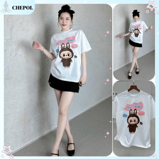 Set ( Áo Thun Trắng + Chân Váy Ngắn ) Bộ thun Chepol cao cấp, chất cotton co dãn 2 chiều có bigsize CP_12807