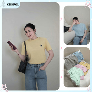 Áo phông nữ dễ thương tay ngắn cổ tròn Chepol, áo phông basic chuẩn form cao cấp 4 chiều CP_x7510