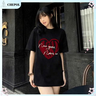 Áo thun Chepol in hình trái tim cao cấp, áo phông chất cotton co dãn 4 chiều có big size đến 120kg - CP_x6231