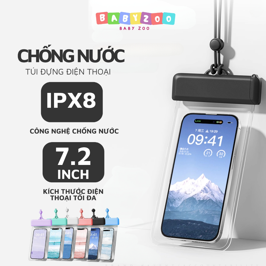 Túi chống nước điện thoại BABYZOO, túi đựng điện thoại nhận diện FaceID ...