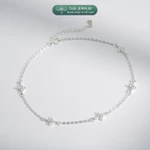 Lắc chân bạc nữ TLEE mặt hoa nhí bốn cánh xinh xắn TLEE JEWELRY LC0135 — ảnh 2