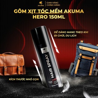 Gôm xịt tóc cứng vừa Akuma Hero