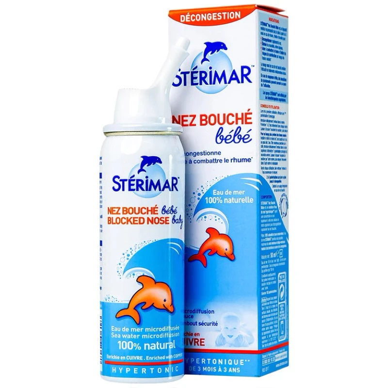 Dung dịch xịt mũi Stérimar Blocked Nose Baby 50ml làm sạch bụi bẩn niêm mạc mũi