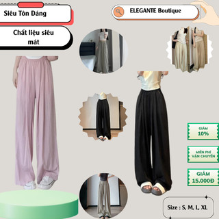 Quần Ống Rộng Nữ , Vải Đũi Mát Đẹp Siêu Hot Nhiều Màu Cạp Cao Siêu Tôn Dáng