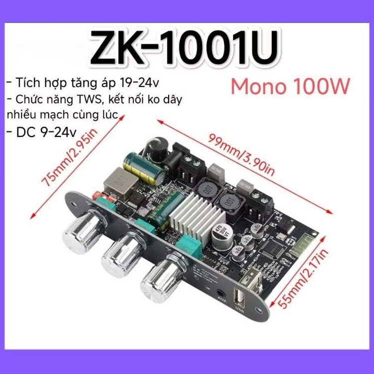 Combo L&agrave;m Loa Mono ZK 1001U Boombox2 Treble Lụa | Việt Nam