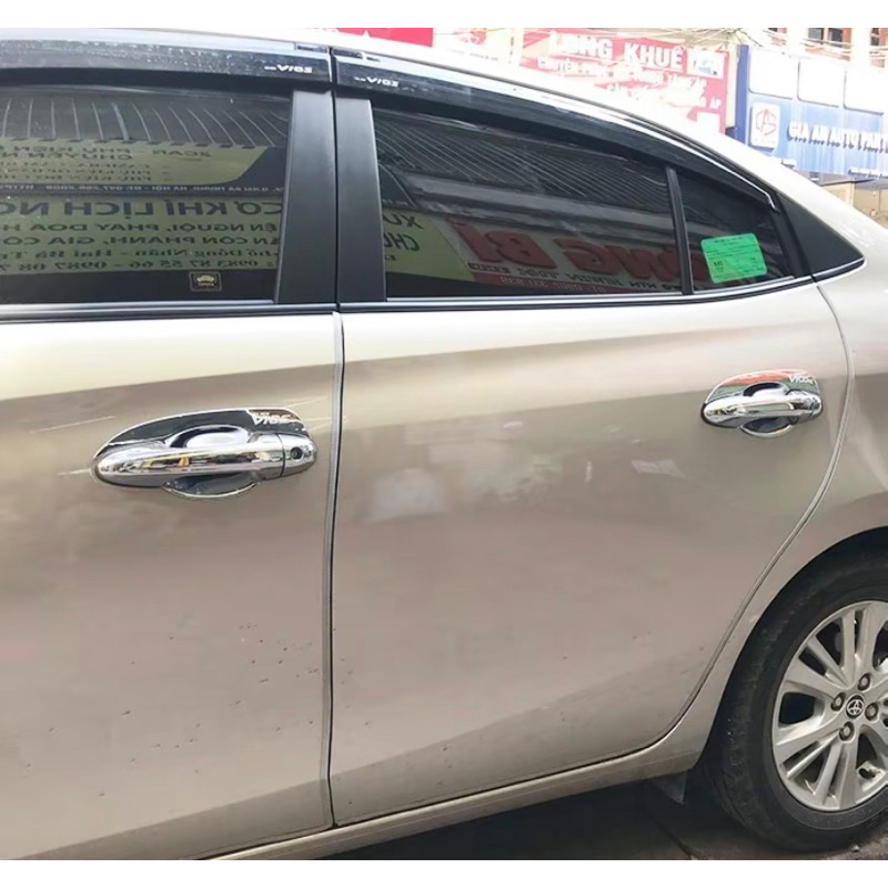 Ốp tay nắm và hõm xe Toyota Vios 2019-2026 Mạ Crom cao cấp