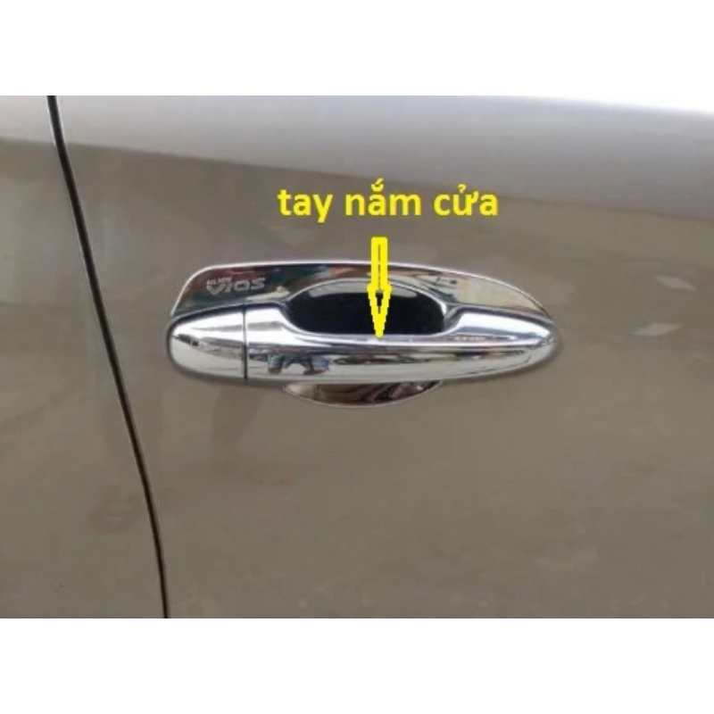 Ốp tay nắm và hõm xe Toyota Vios 2019-2026 Mạ Crom cao cấp
