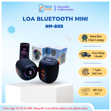 Loa Bluetooth HM-805, Loa Bluetooth mini Có Đèn Led, Loa Bluetooth Nhỏ Gọn - Âm Thanh Sống Động