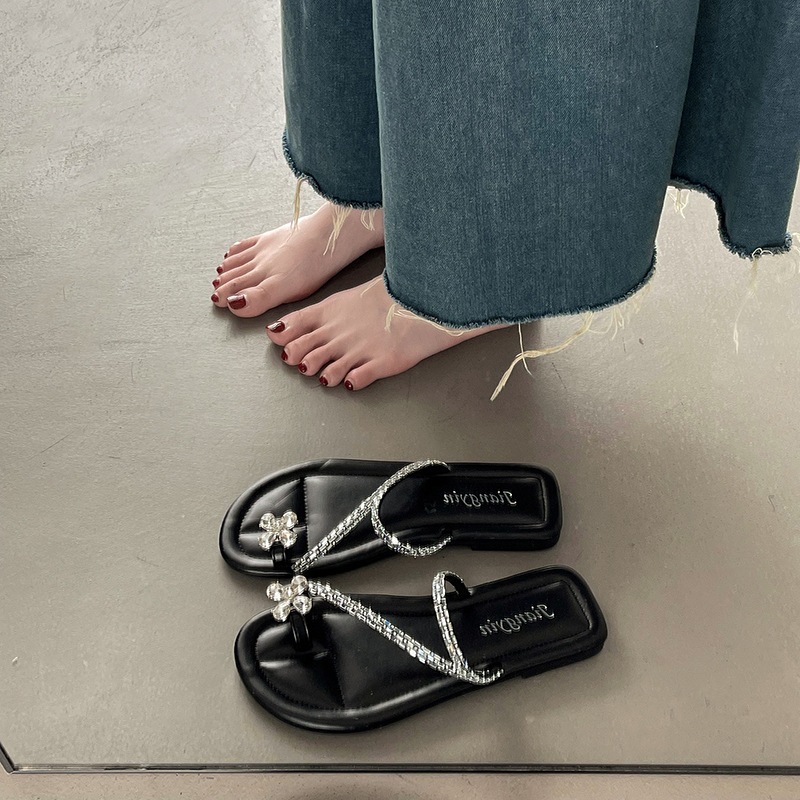 Dép sandal xỏ ngón gắn đá thanh lịch, trẻ trung XN001