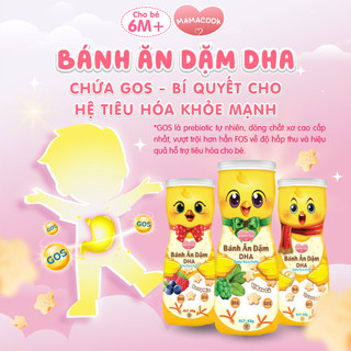 [MUA 1 TẶNG 1] Bánh Ăn Dặm DHA MAMACOOK 42Gr - Bổ Não, Bổ Sung DHA, Hỗ Trợ Tiêu Hóa, An Toàn Cho Bé