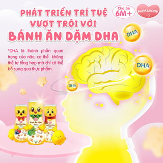 [MUA 1 TẶNG 1] Bánh Ăn Dặm DHA MAMACOOK 42Gr - Bổ Não, Bổ Sung DHA, Hỗ Trợ Tiêu Hóa, An Toàn Cho Bé
