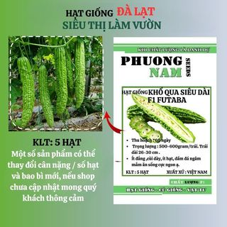 5 Hạt - Hạt Giống Khổ Qua Siêu Dài Futaba F1 Phương Nam