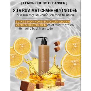 Sữa Rửa Mặt Chanh Đường Đen Lemon Chung Cleanser 200ml