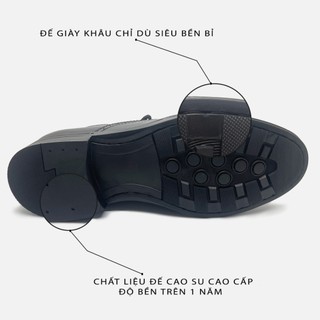 Giày Tây Nam Da Bò IGU Oxford Đế Khâu,Giày Da Công Sở Cao Cấp Tăng Chiều Cao Cột Dây Trẻ Trung,Sang Trọng.