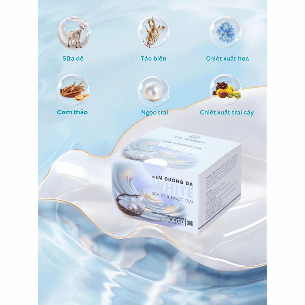 Ảnh Kem dưỡng da Thorakao White Sữa dê 30g dưỡng trắng làm mịn da 3