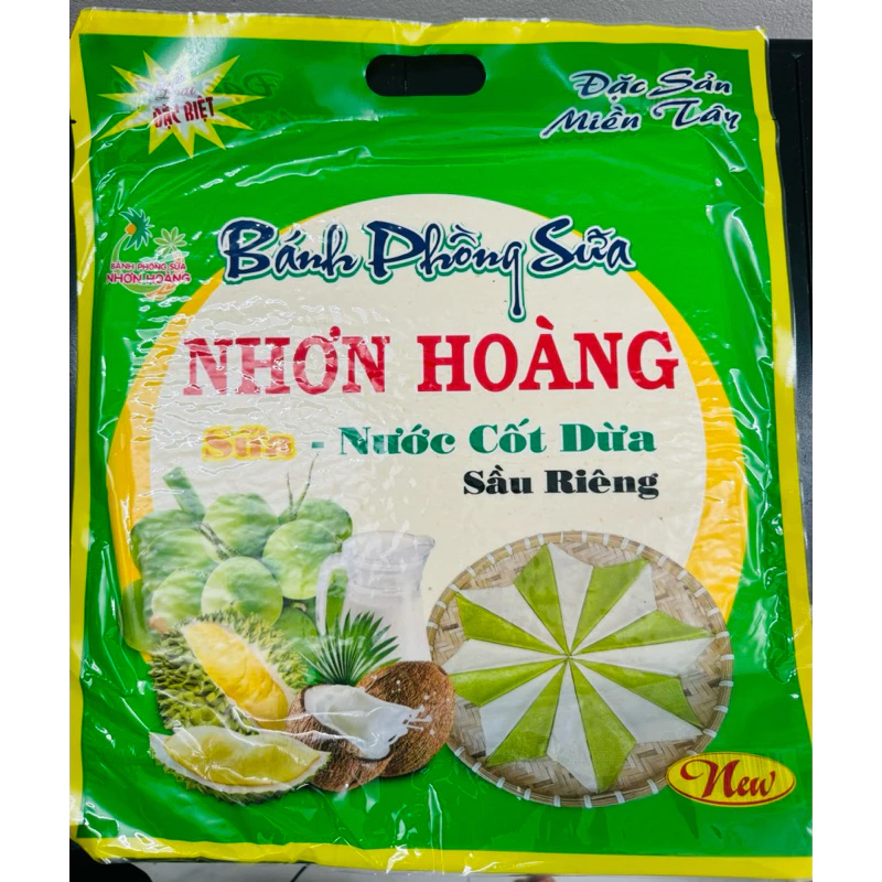 Bánh Phồng Sữa Nhơn Hoàng/Hoàng Dung Vị Sữa Dừa, Sầu Riêng, Lá Dứa