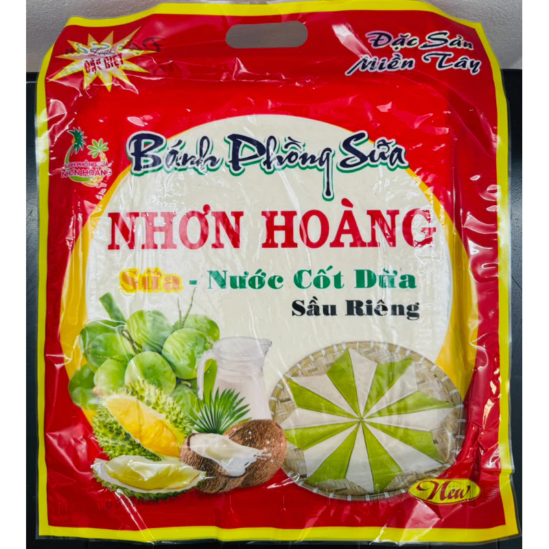 Bánh Phồng Sữa Nhơn Hoàng/Hoàng Dung Vị Sữa Dừa, Sầu Riêng, Lá Dứa