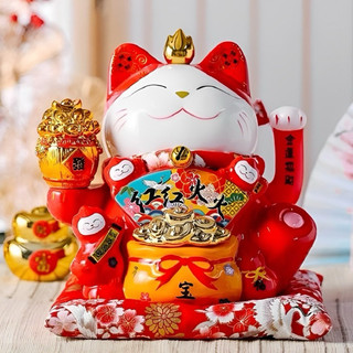 (Giá siêu rẻ) Mèo Thần Tài Vẫy Tay Thu Hút Tài Lộc cao 22cm
