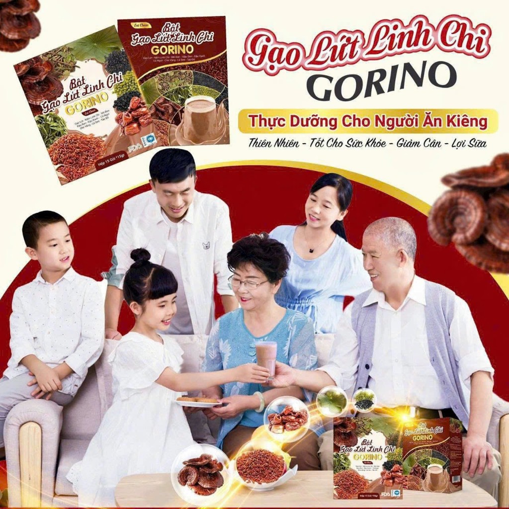 Bột Gạo Lứt Linh Chi Mè Đen - Thay Thế Bữa Ăn, Giảm Cân, Lợi Sữa, Tốt Cho Tim Mạch