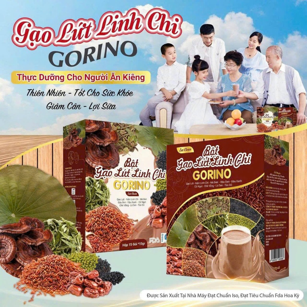 Bột Gạo Lứt Linh Chi Mè Đen - Thay Thế Bữa Ăn, Giảm Cân, Lợi Sữa, Tốt Cho Tim Mạch