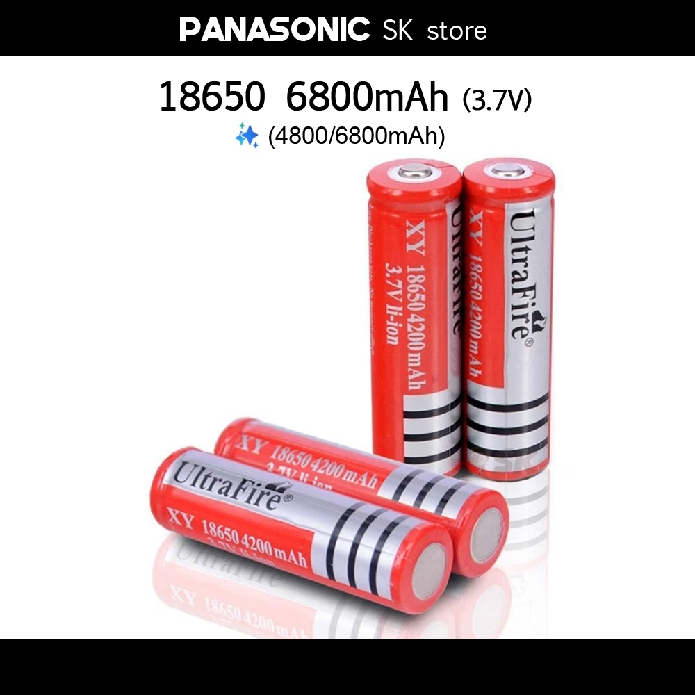 Pin 18650 6800mAh 3.7V ultrafire Pin dung lượng 3V7 4800mah 18650 pin ...