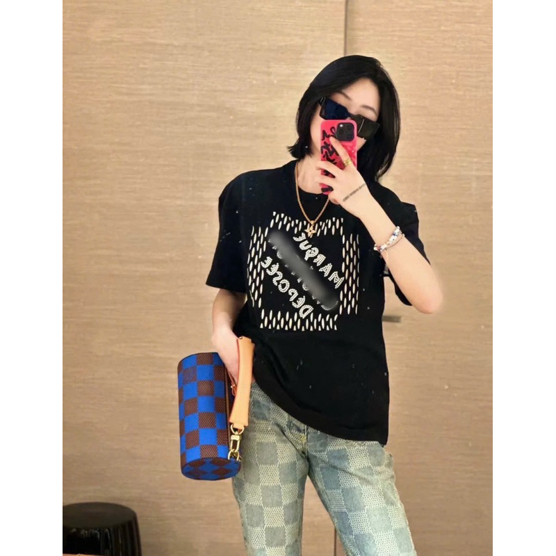 ⚡️[Hight Quality] Áo Phông 1-\/ Cố Tròn  Embroidered Ready To Wear - Điểm Nhấn Logo Ô Vuông Cách Điệu Cao Cấp Nam Nữ