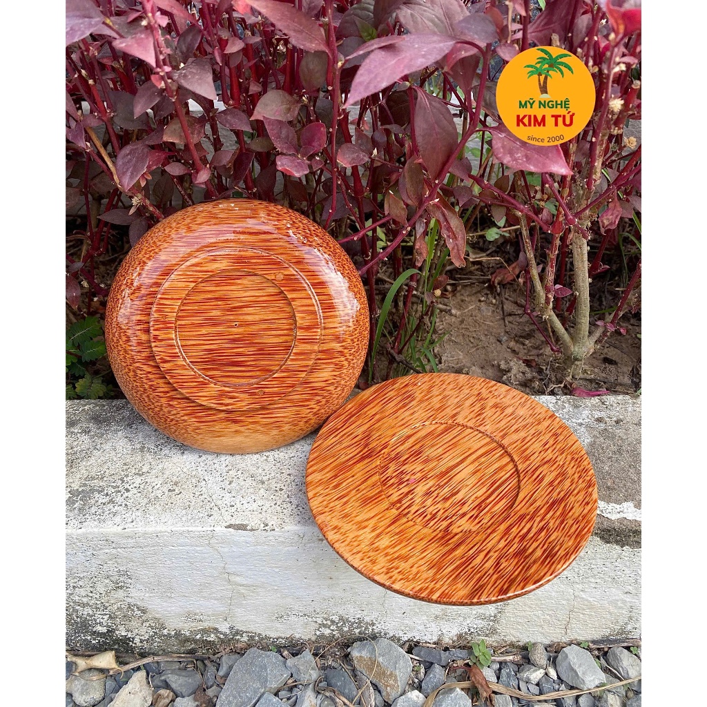Dĩa Gỗ Dừa Nhỏ 15cm Và 18cm Đựng Trái Cây, Bánh Kẹo Đa Năng, Decor Bàn Tiệc, Quà Tặng Cao Cấp Đậm Chất Miền Tây - KIM TỨ