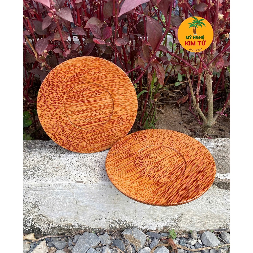 Dĩa Gỗ Dừa Nhỏ 15cm Và 18cm Đựng Trái Cây, Bánh Kẹo Đa Năng, Decor Bàn Tiệc, Quà Tặng Cao Cấp Đậm Chất Miền Tây - KIM TỨ