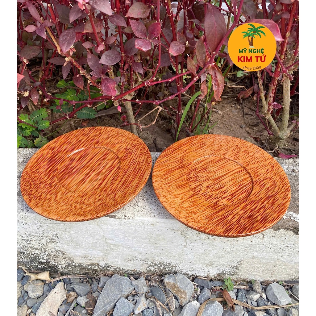 Dĩa Gỗ Dừa Nhỏ 15cm Và 18cm Đựng Trái Cây, Bánh Kẹo Đa Năng, Decor Bàn Tiệc, Quà Tặng Cao Cấp Đậm Chất Miền Tây - KIM TỨ