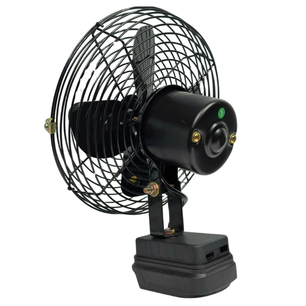 Quạt 8inch Dùng Pin Hoặc Điện, Quạt Tích Điện 2 Tốc Độ Chân Pin Phổ Thông Nhỏ Gọn Rất Mát