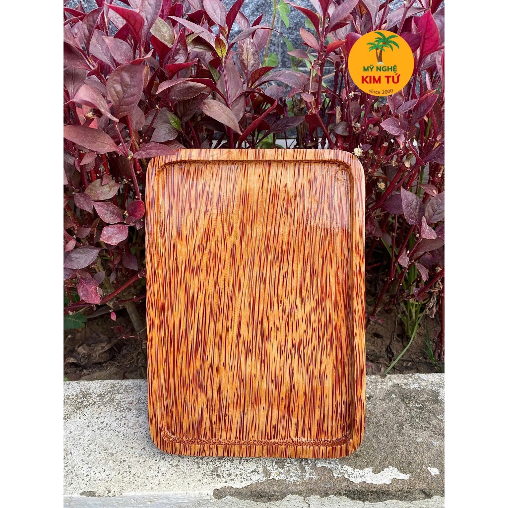 Khay Gỗ Dừa Chữ Nhật 21cm x 17cm Đựng Đồ Trang Trí, Đựng Ly Tách KIM TỨ – Mỹ Nghệ Dừa, Chuẩn Loại 1