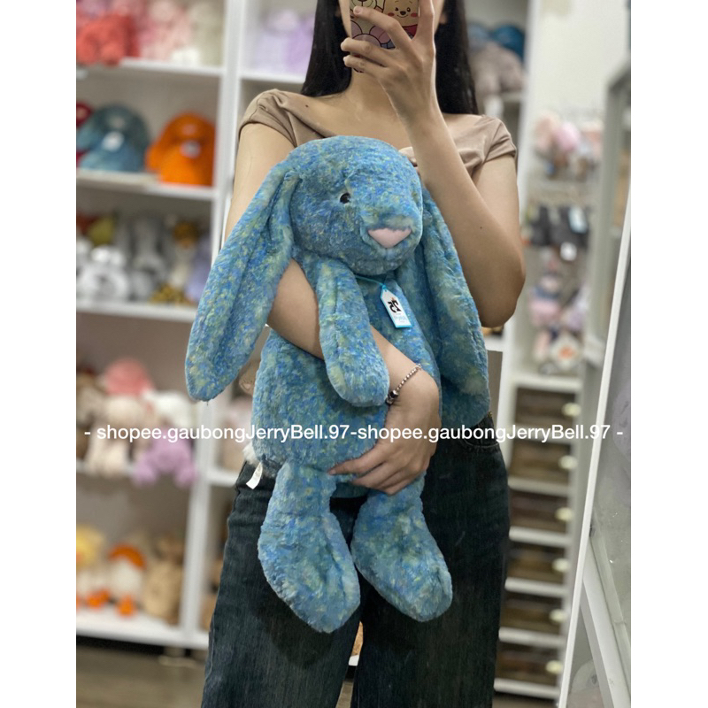 100% Authentic) Thỏ bông Jellycat Luxe Azure & Luxe Hopscone Bunny