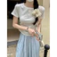 Áo thun cộc tay khuy cúc cổ ren,áo babytee cổ tròn vải cotton co giãn thoáng mát