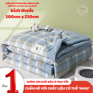 Chăn hè  MUJI cotton Tân Cương cao cấp 2024, chất vải mềm mịn, nhẹ thoáng, thích hợp dùng điều hòa