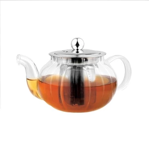 Ấm pha trà thủy tinh chịu nhiệt hình quả bí ngô có lõi lọc trà inox 304 cao cấp