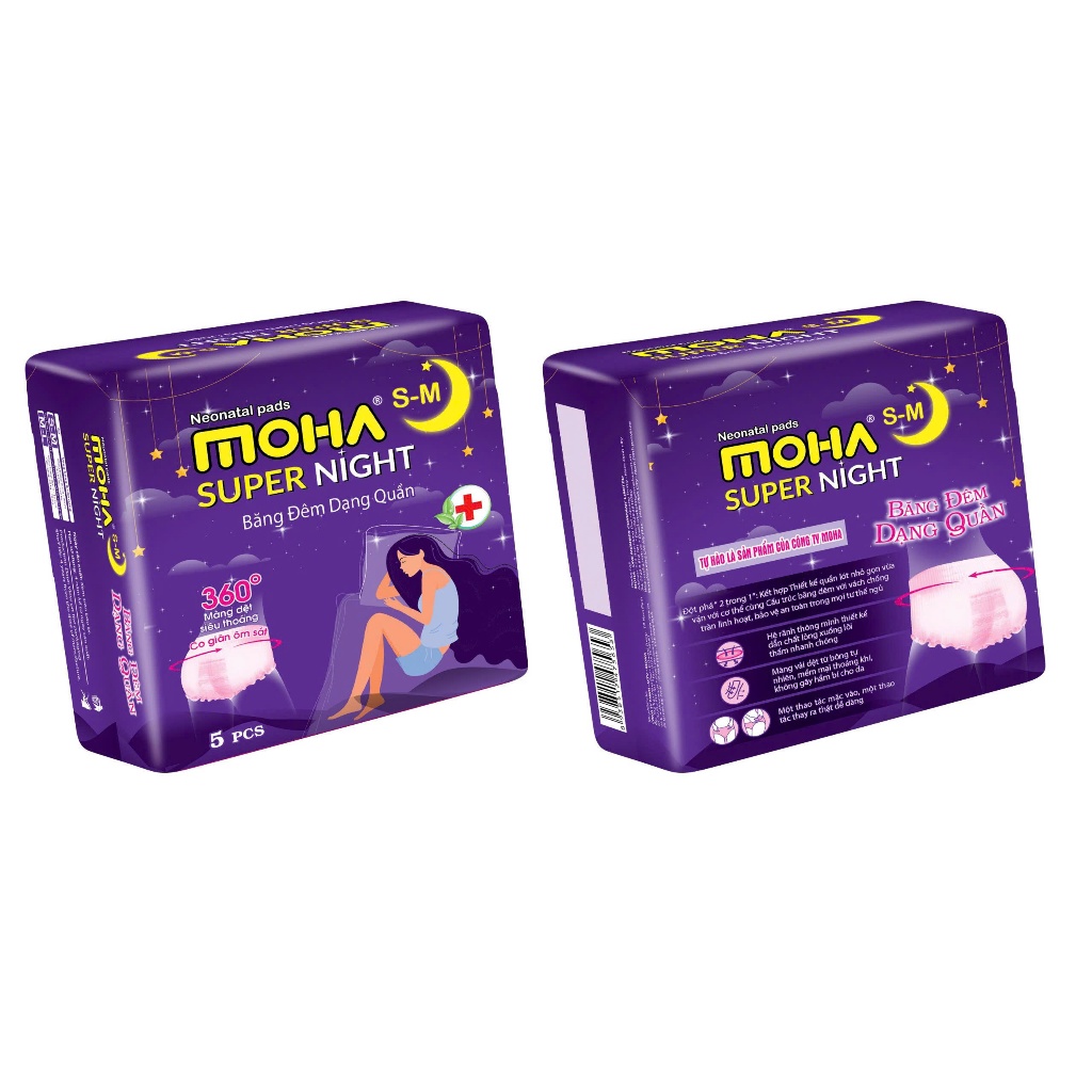 Băng vệ sinh quần MOHA  cao cấp (gói 5c)