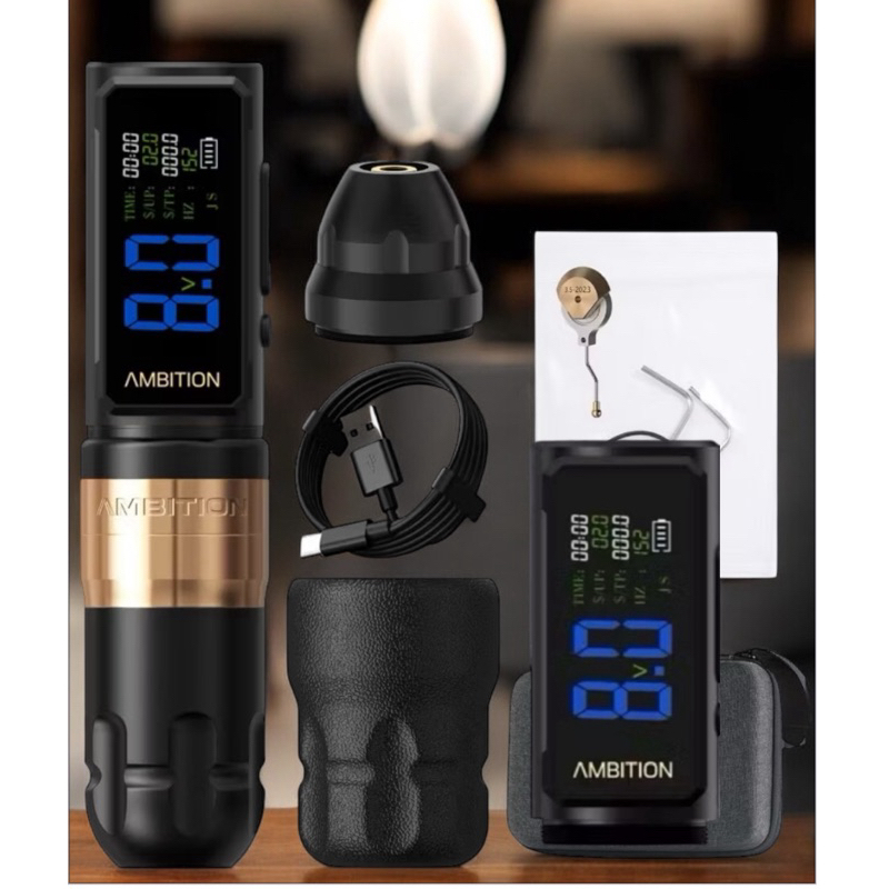 Máy xăm tích điện 2025 Ambition Shura-X máy pen không dây thiết kế