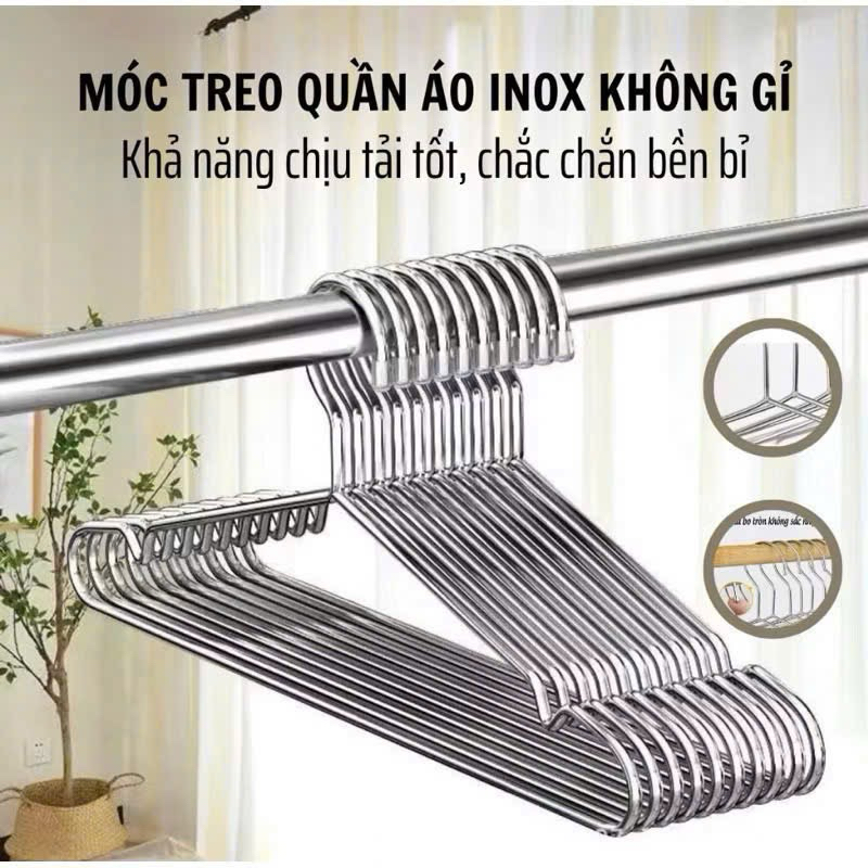 Set 10 móc treo quần áo kích thước 40cm