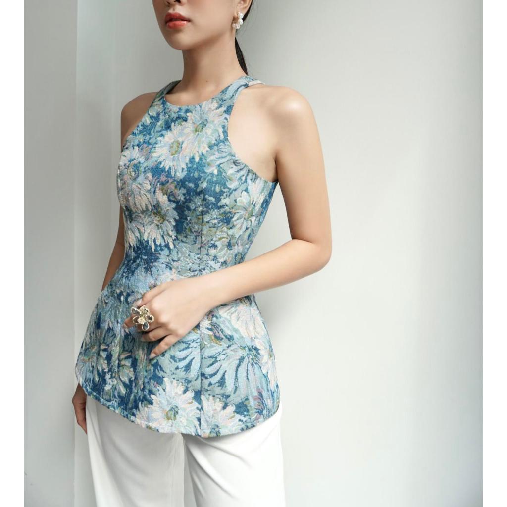 Orli Label | Clover Shirt | Áo yếm hoa bố gấm
