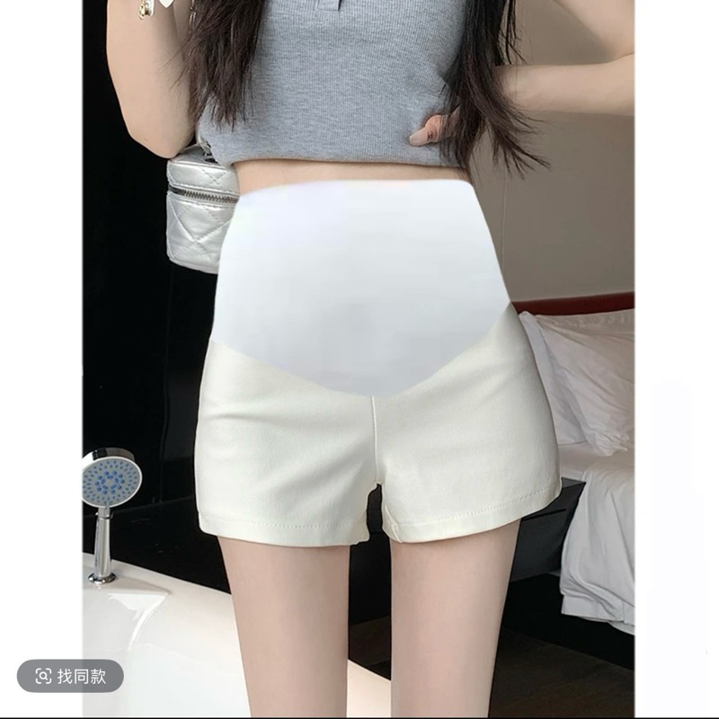 Quần đùi Dance Bầu Cạp Cao , quần ôm siêu hách dáng chất Umi co dãn có chun chỉnh bụng