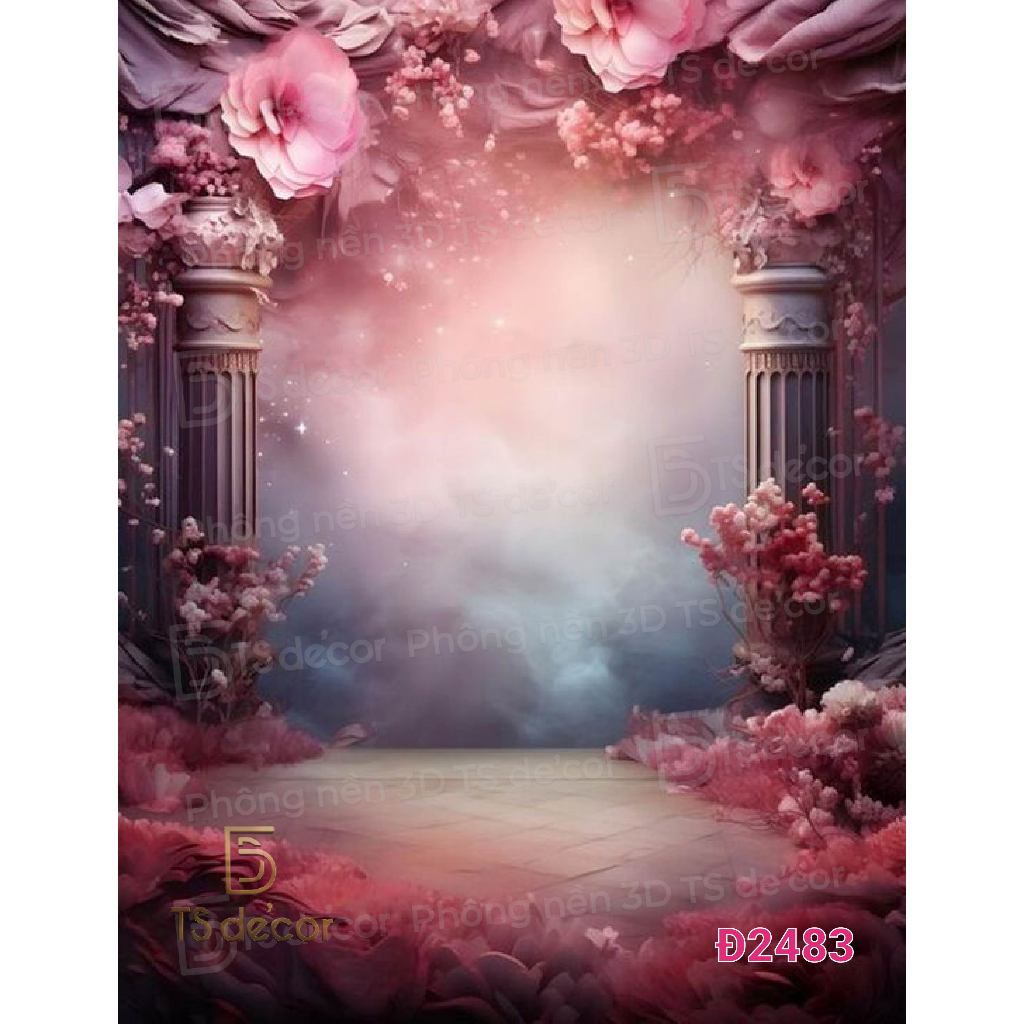 Mẫu background phông nền 3D 5D vibe mơ mộng dịu dàng decor studio, phòng ngủ